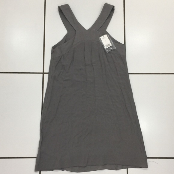 NWT Banana Republic Gray Embellished Silk Dress - Picture 6 of 6